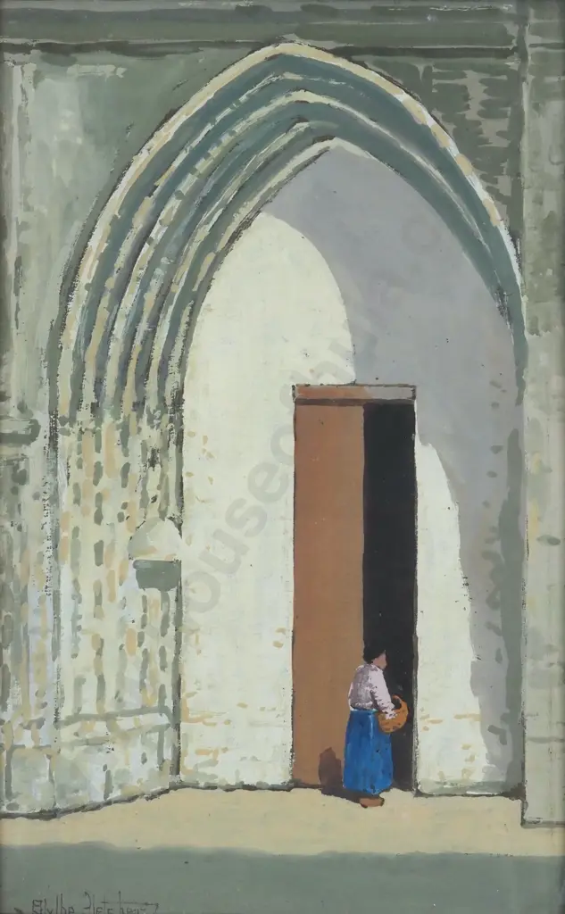 Blythe Fletcher. Gothic Arch,. Watercolour & Gouache. Image 1++