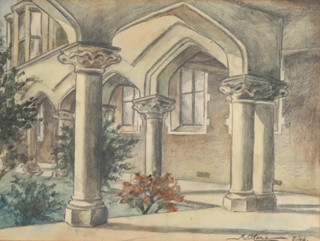 M O'Hare, The Cloisters. Limited Edition Print 5/46. Signed & Numbered 5/46. Image 1++