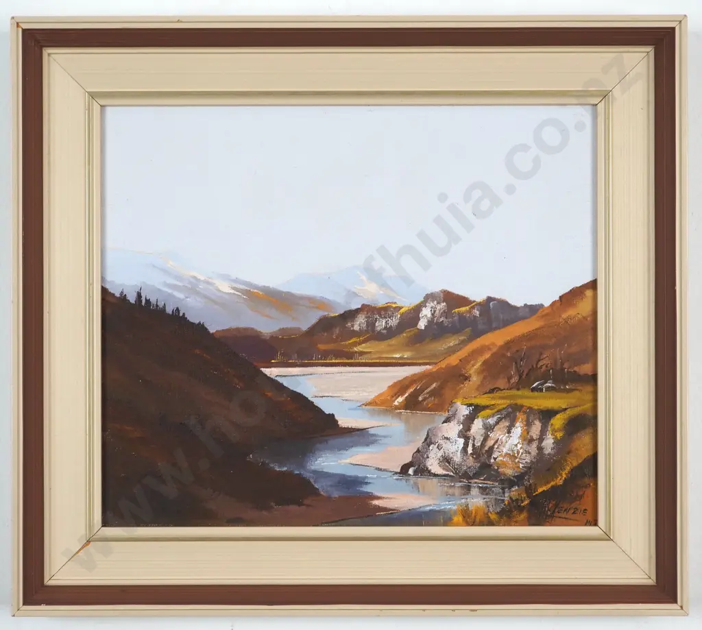 Charles McKenzie. The Shotover River, Central Otago New Zealand. Oil On Board. Image 1++