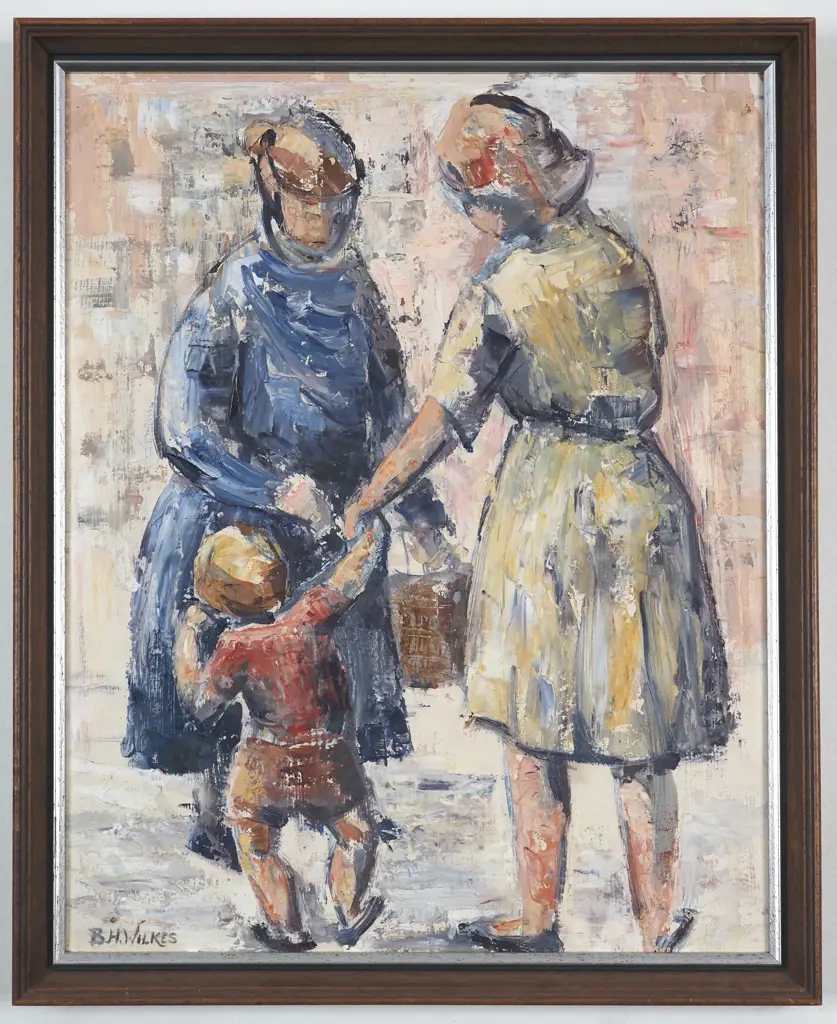 Barbara H. Wilkes. 'Chit Chat'. Oil on Board. Image 1++