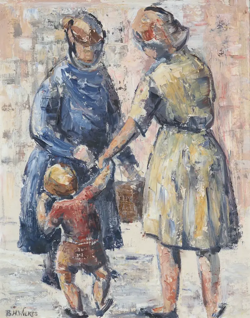 Barbara H. Wilkes. 'Chit Chat'. Oil on Board. Image 1++