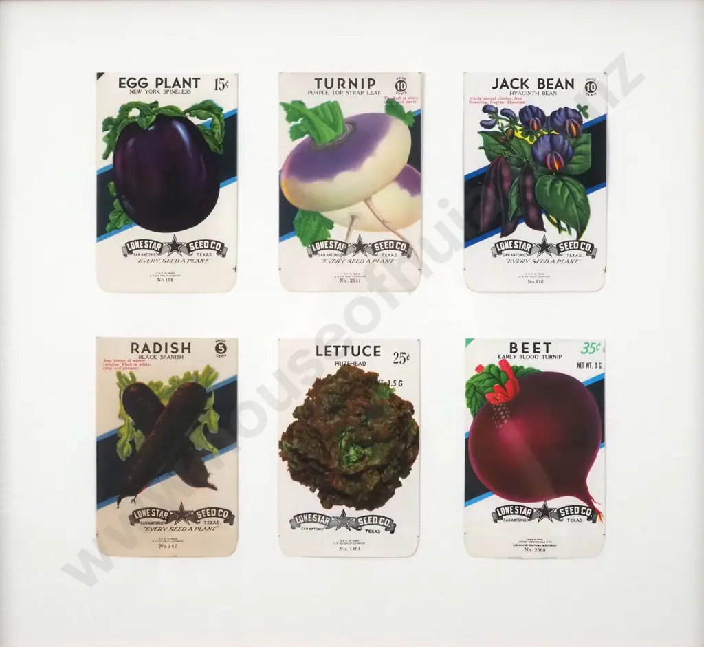 Vintage 1940s Seed Packets. Authentic Lithographs. Image 1++