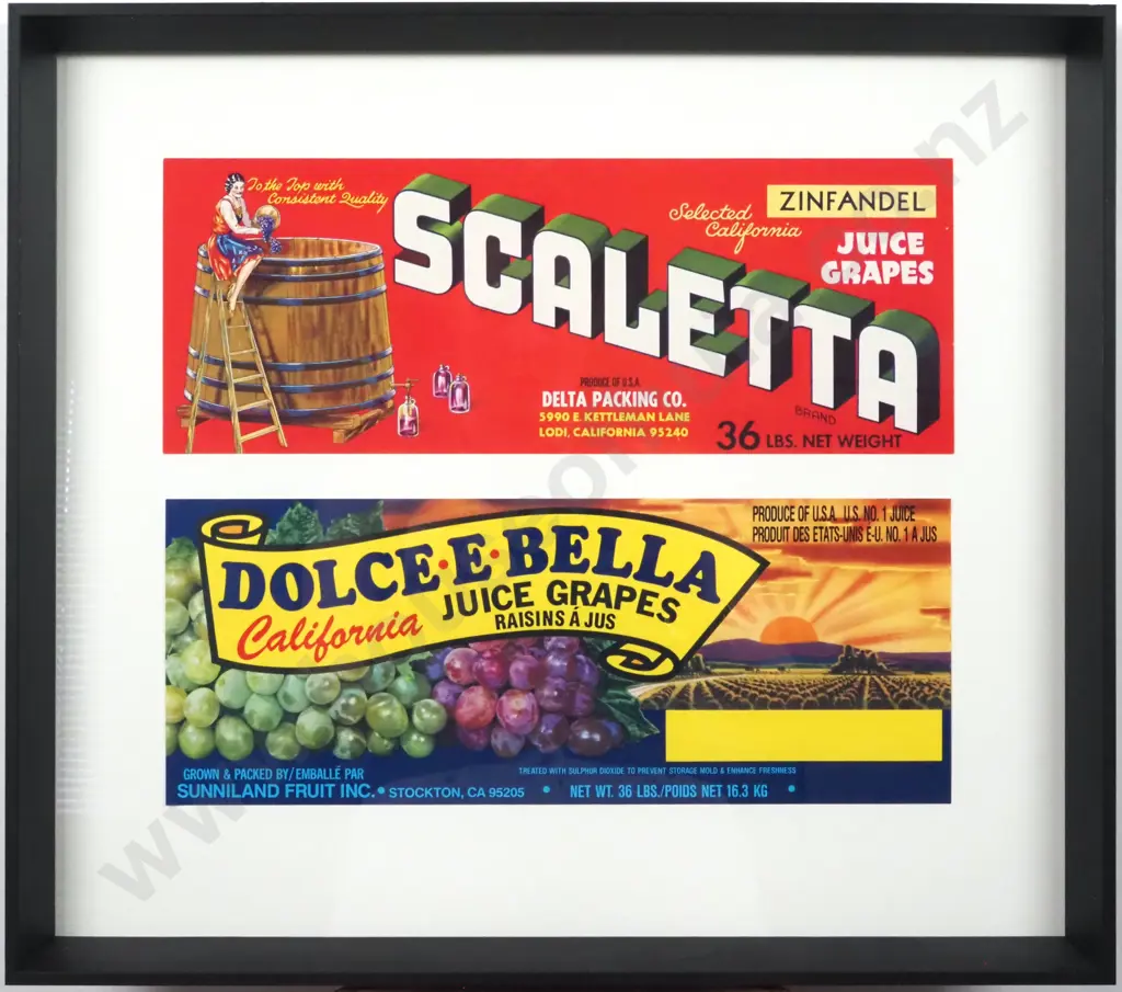 1920s-1940s Vintage Fruit Crate Labels. Authentic Label & Authentic Lithograph. Image 1++