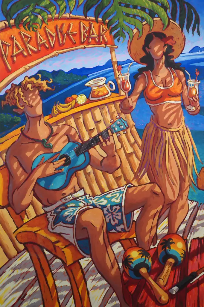 Spira Alalääkkölä. 2010. Margarita Moment - Paradise Bar.  Acrylic on Canvas. Image 1++