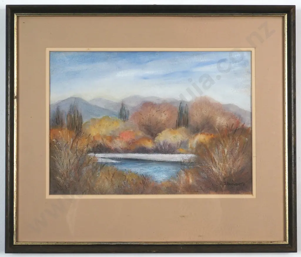 J Ashworth. 1988. Tukipo River. Watercolour/Mixed Media. Image 1++
