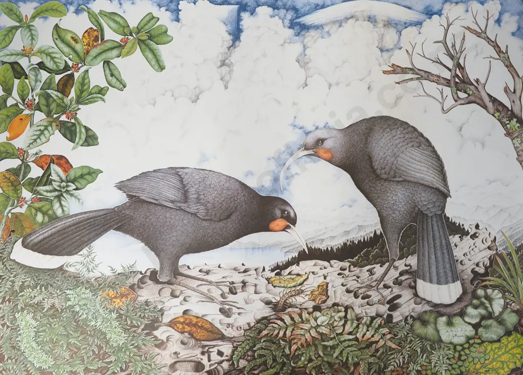 Rei Hamon - Huia, No 133, Signed and Annotated, '1980 1532/2000' in Pencil, LE Print. Image 1++