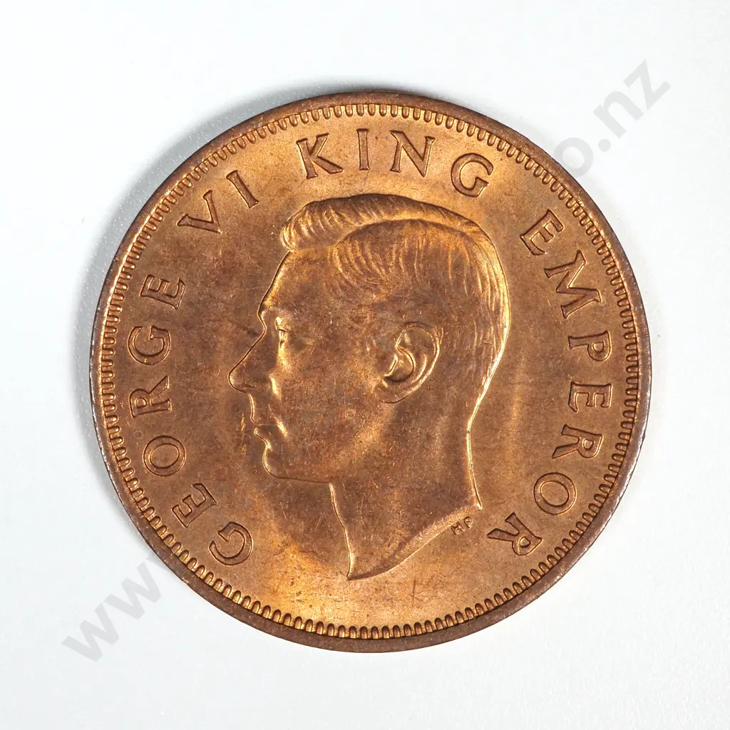 10 New Zealand 1944 Halfpenny Coins EF + Total CV $150 Image 1++