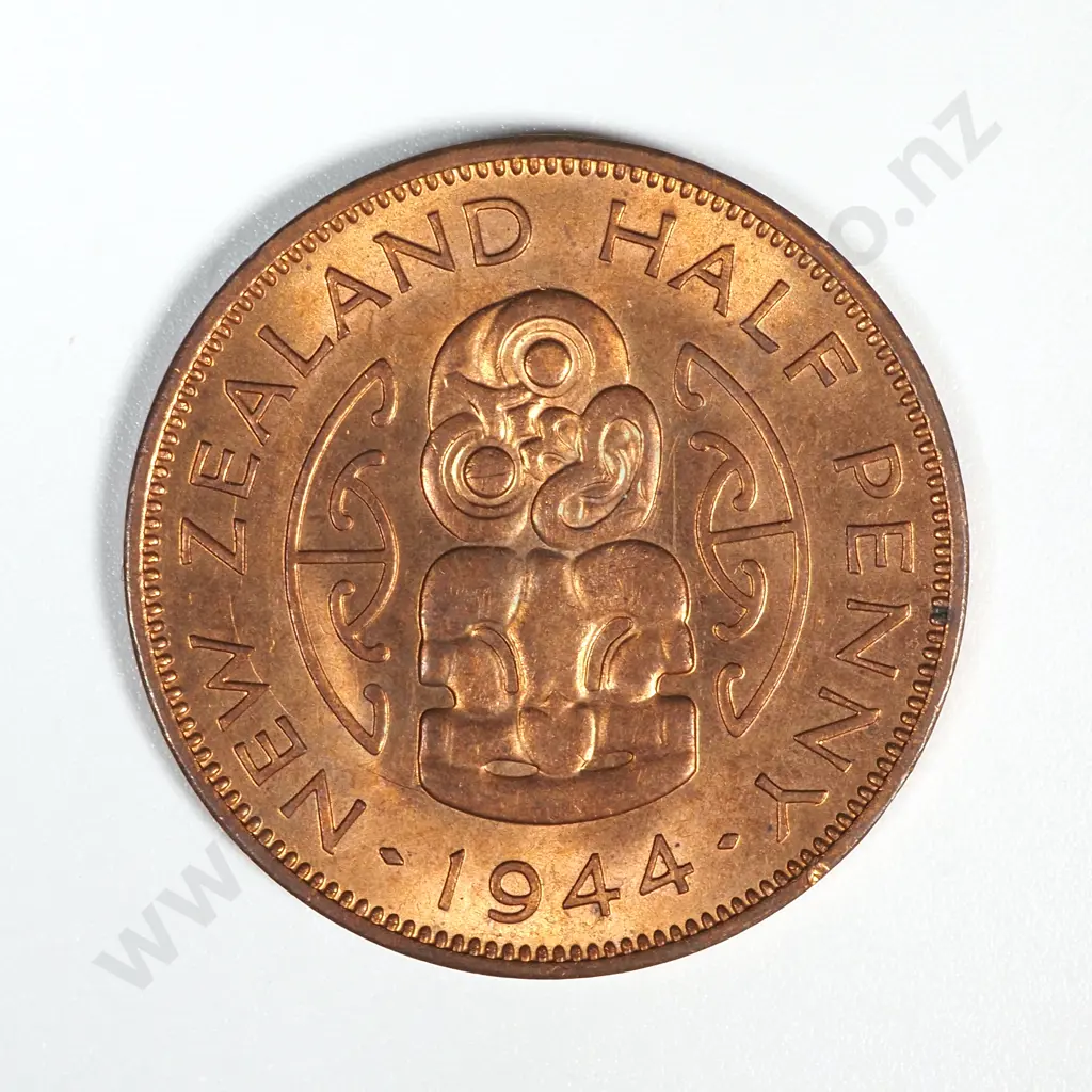 10 New Zealand 1944 Halfpenny Coins EF + Total CV $150 Image 1++