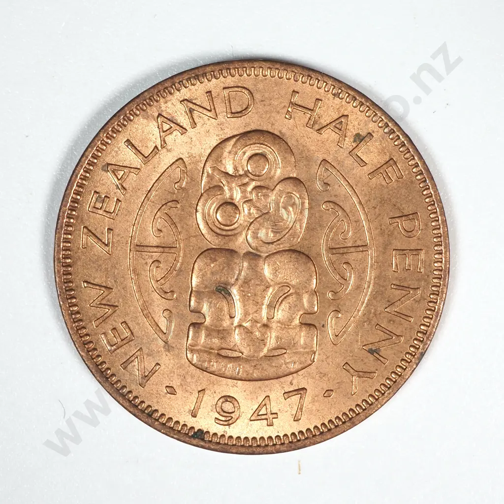 10 New Zealand 1947 Halfpenny Coins AUNC/UNC Total CV $350 Image 1++