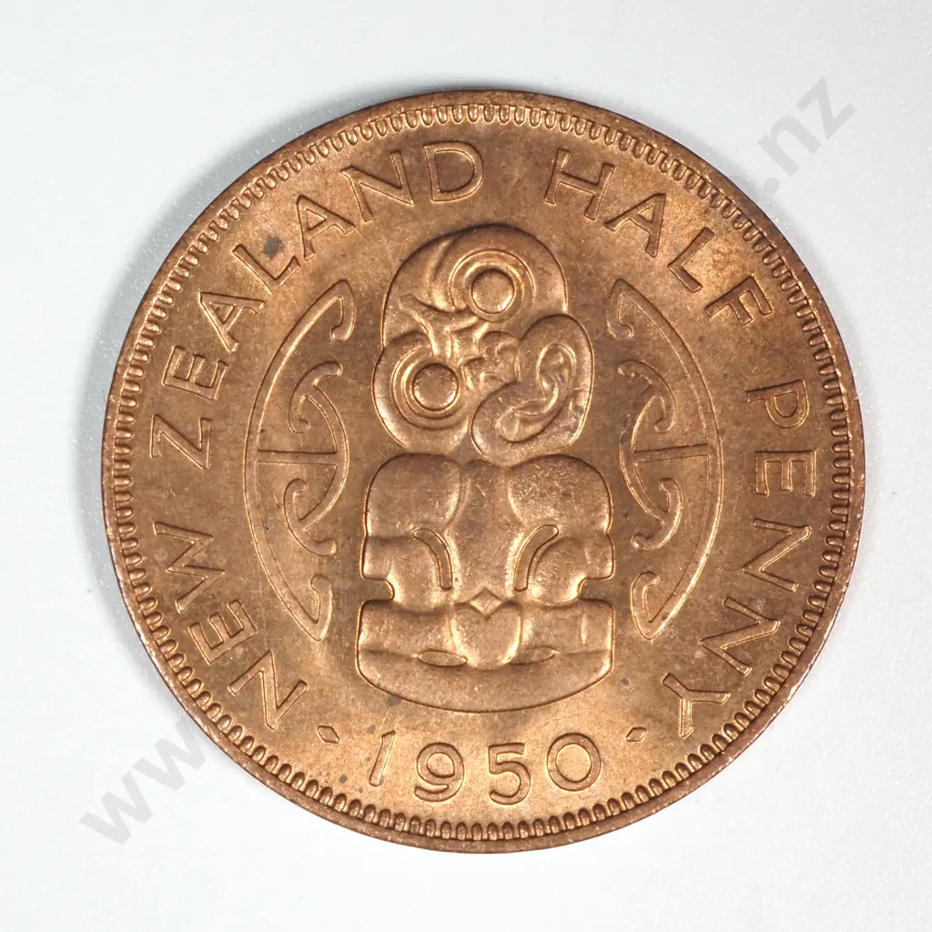10 New Zealand 1950 Halfpenny Coins AUNC/UNC Total CV $350 Image 1++