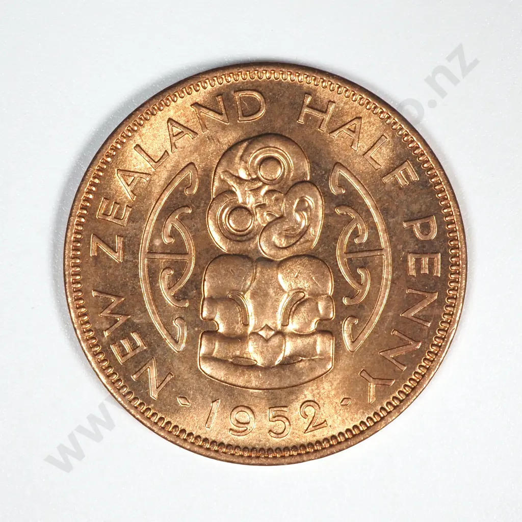 10 New Zealand 1952 Halfpenny Coins Brilliant UNC Total CV $120 Image 1++