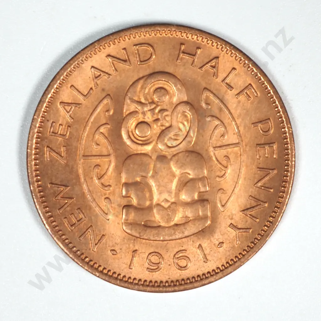 25 New Zealand 1961 Halfpenny Coins UNC Total CV $150 Image 1++