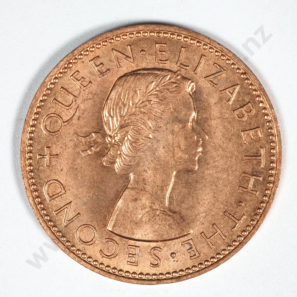 25 New Zealand 1962 Halfpenny Coins UNC Total CV $125 Image 1++