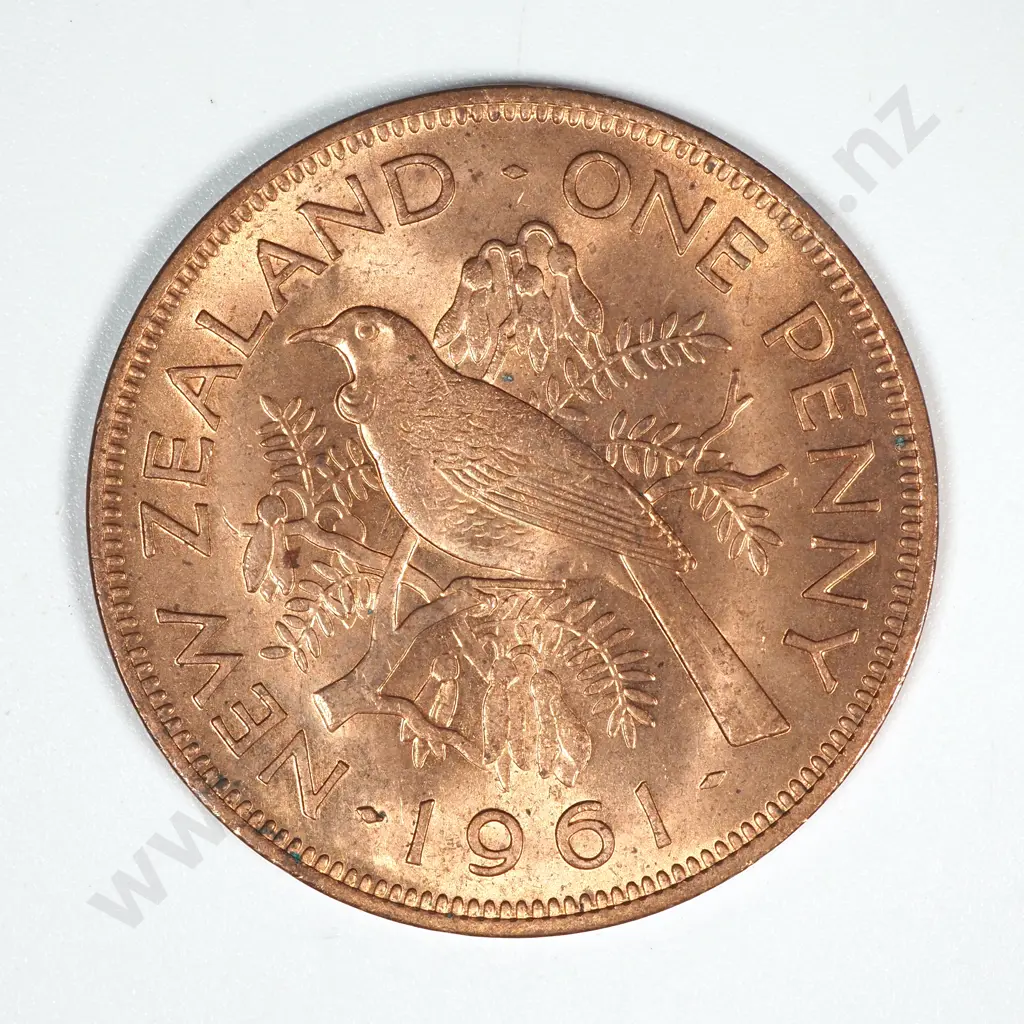 10 New Zealand 1961 One Penny Coins AUNC/UNC Total CV $100 Image 1++