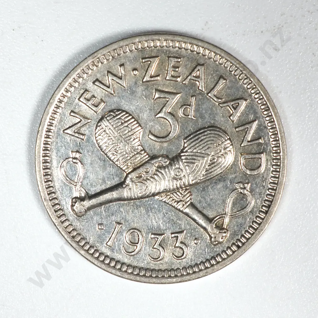 20 New Zealand 1933 Threepence Coins EF+ Total CV $400 Image 1++