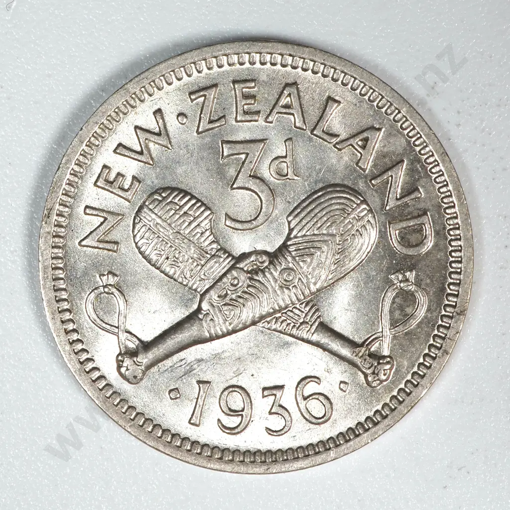 5 New Zealand 1936 Threepence Coins UNC Total CV $400 Image 1++