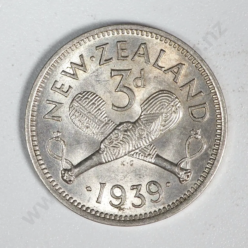 5 New Zealand 1939 Threepence Coins UNC Total CV $375 Image 1++