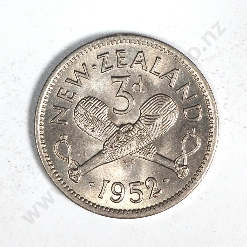 20 New Zealand 1952 Threepence Coins UNC-B.UNC Total CV $600 Image 1++