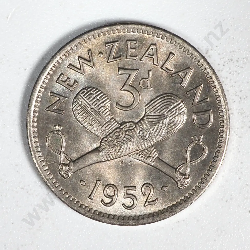 20 New Zealand 1952 Threepence Coins A.UNC-B.UNC Total CV $400-$800 Image 1++