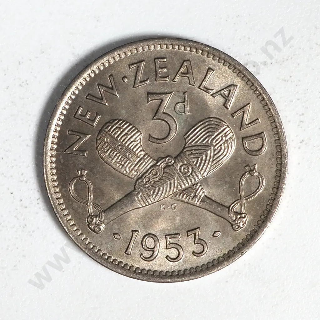 100 New Zealand 1953 Threepence Coins EF-A.UNC Total CV $2000 Image 1++