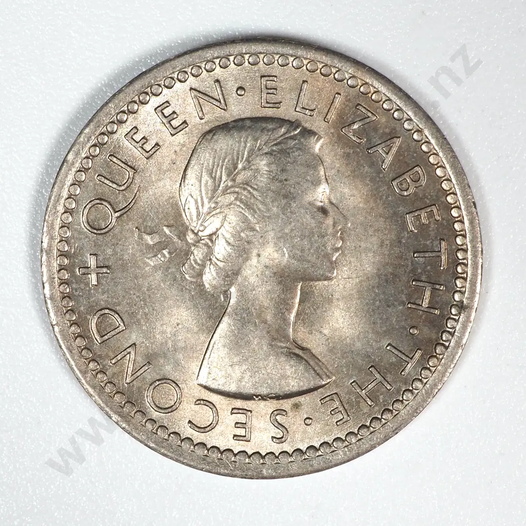 10 New Zealand 1955 Threepence Coins UNC-B.UNC Total CV $300 Image 1++