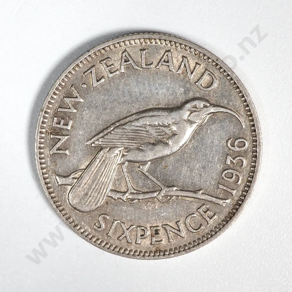 10 New Zealand 1936 Sixpence Coins VF+ Total CV $200 Image 1++