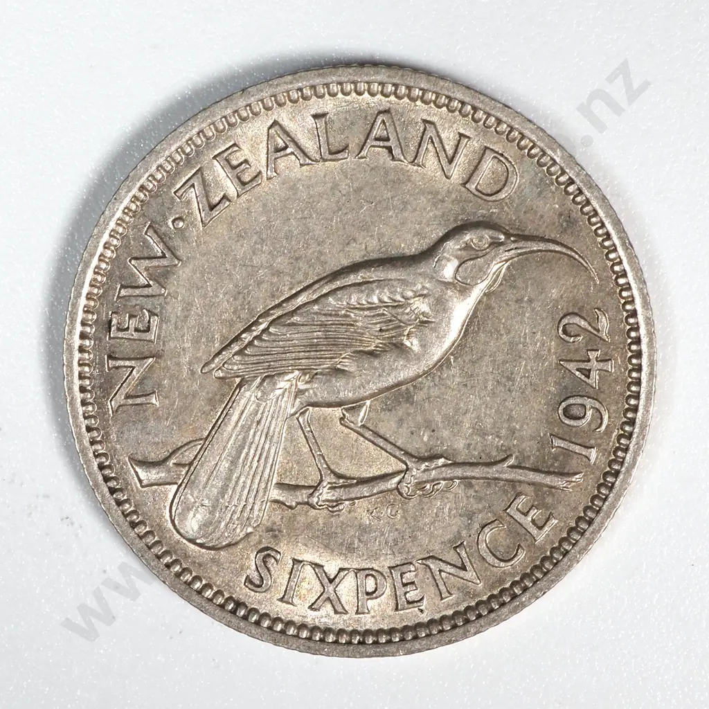 10 New Zealand 1942 Sixpence Coins VF+ Total CV $500 Image 1++