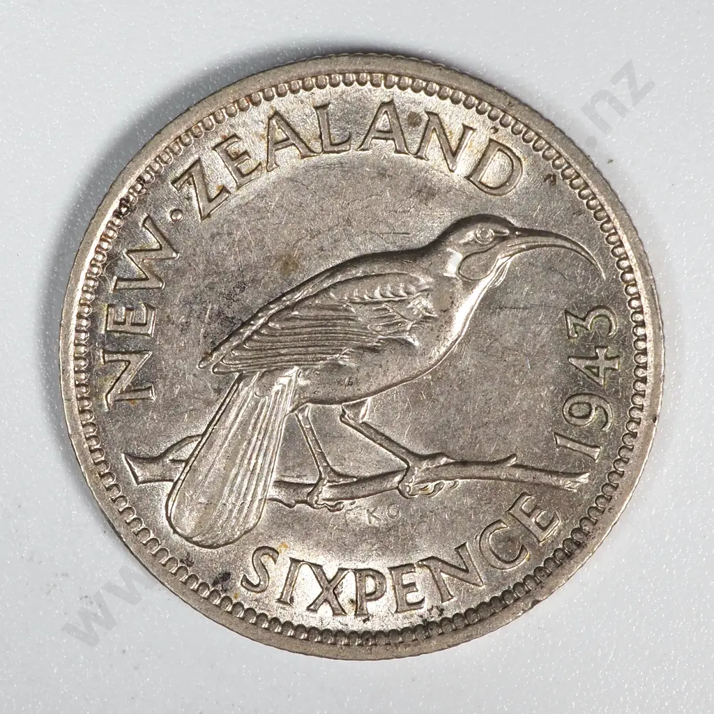 10 New Zealand 1943 Sixpence Coins VF+ Total CV $150 Image 1++