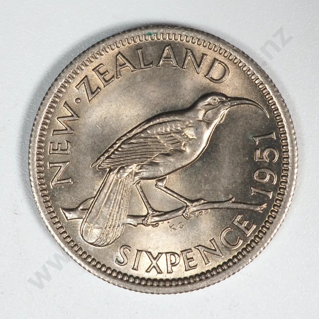 10 New Zealand 1951 Sixpence Coins UNC Total CV $150 Image 1++