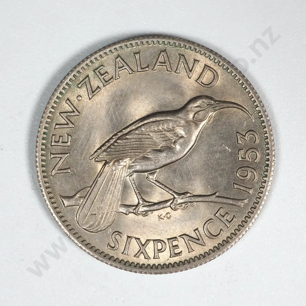 10 New Zealand 1953 Sixpence Coins UNC Total CV $500 Image 1++