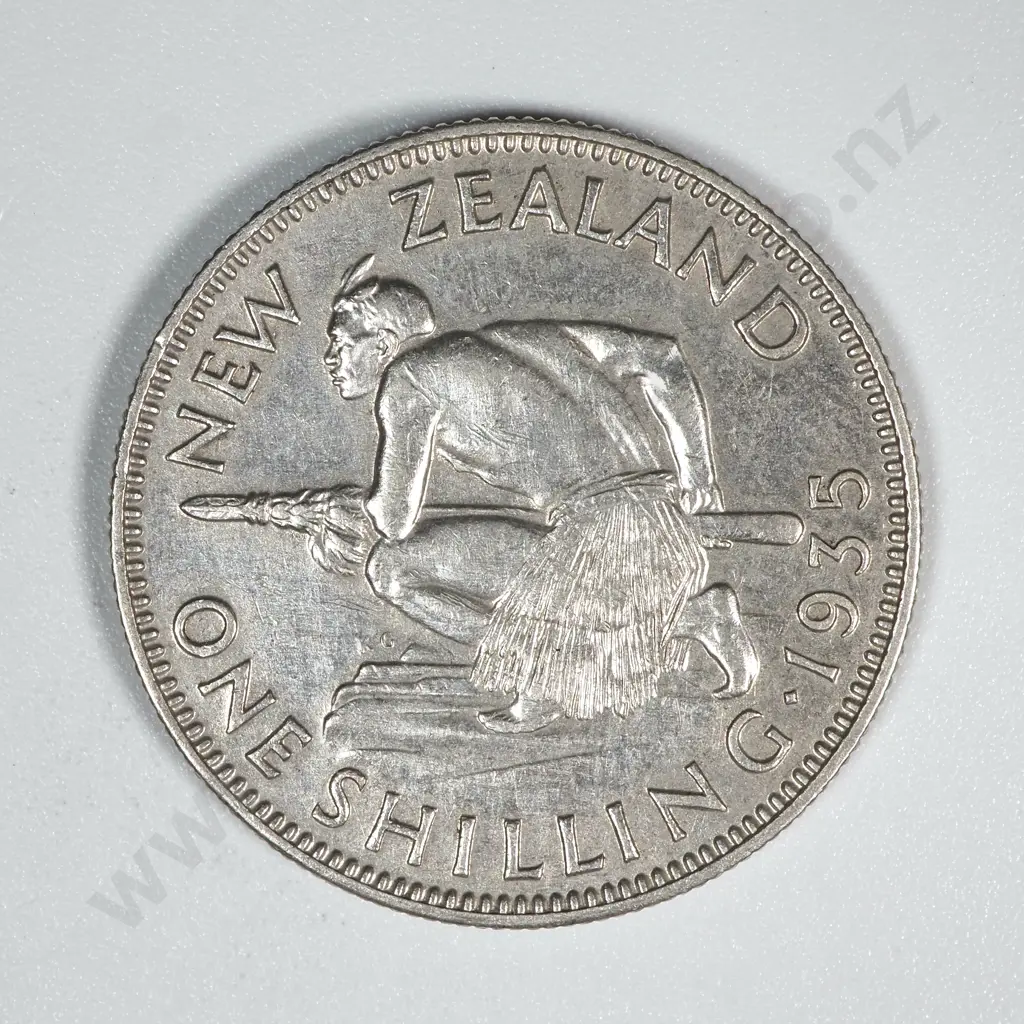 10 New Zealand 1935 Shilling Coins VF+ Total CV $350 Image 1++