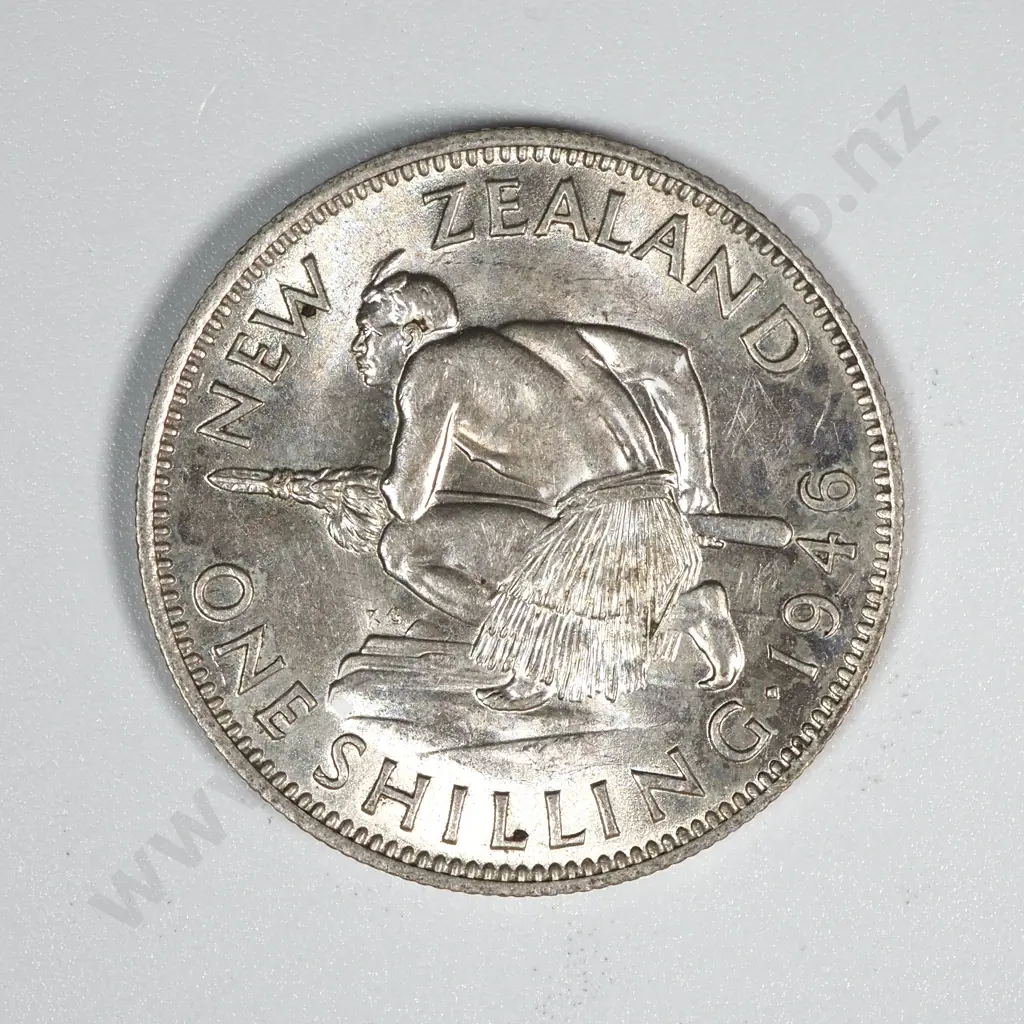 10 New Zealand 1946 Shilling Coins VF+ Total CV $180 Image 1++