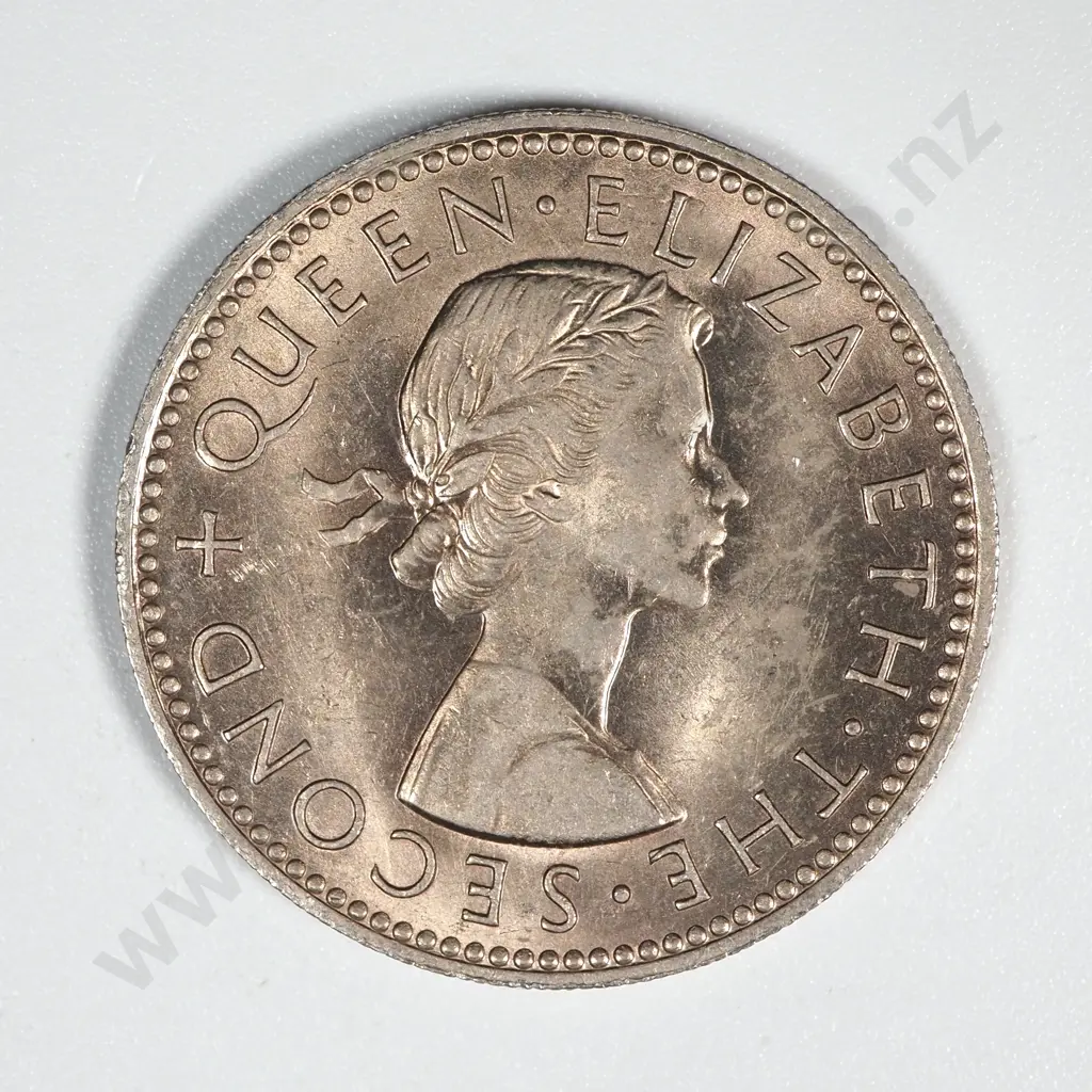 5 New Zealand 1963 Shilling Coins A.UNC-UNC Total CV $165-$233 Image 1++