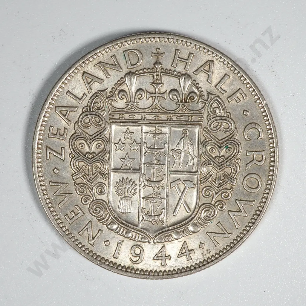 5 New Zealand 1944 Half Crown Coins VF+ Total CV $350 Image 1++