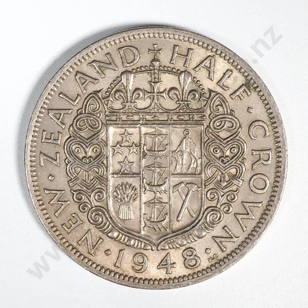 10 New Zealand 1948 Half Crown Coins VF+ Total CV $100 Image 1++