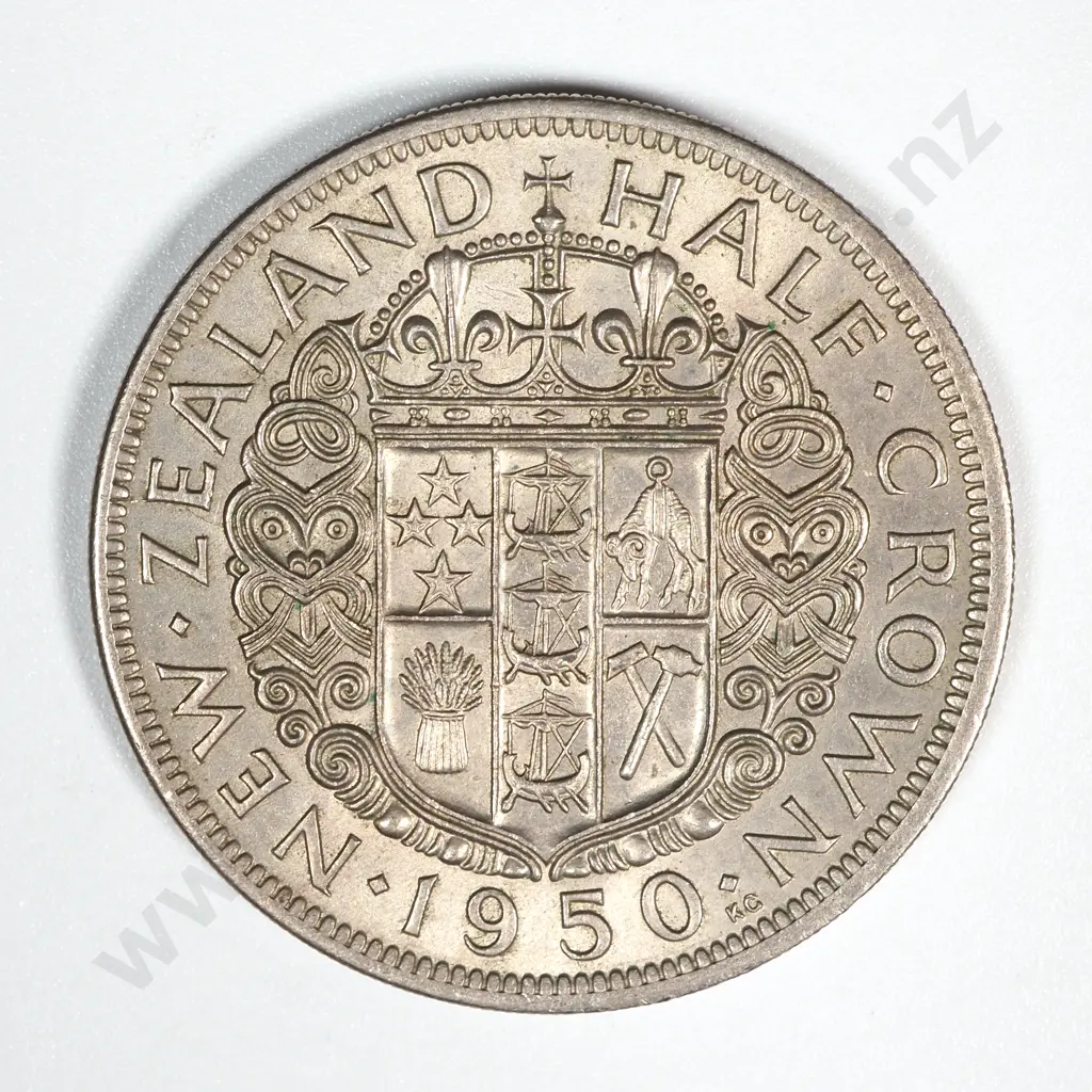 10 New Zealand 1950 Die 1 Half Crown Coins EF+ Total CV $500 Image 1++