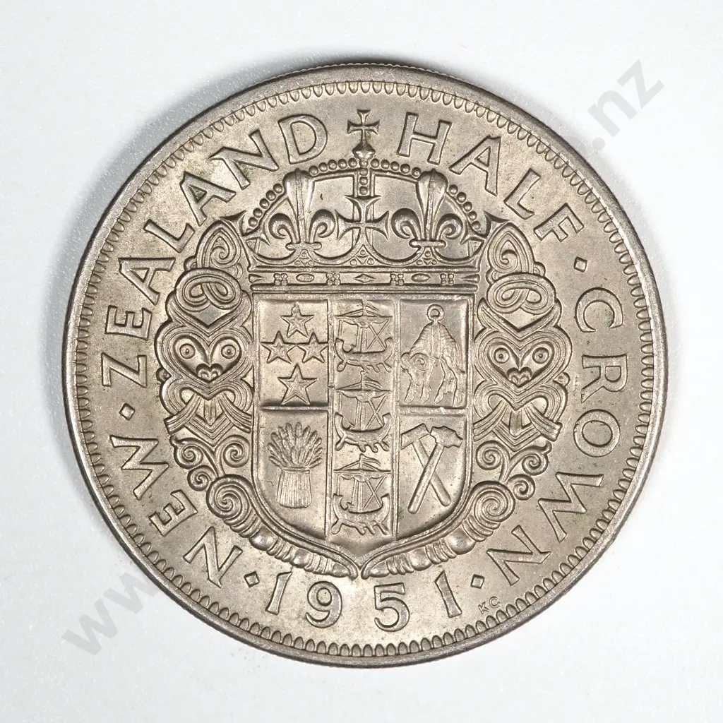 10 New Zealand 1951 Half Crown Coins EF+ Total CV $300 Image 1++