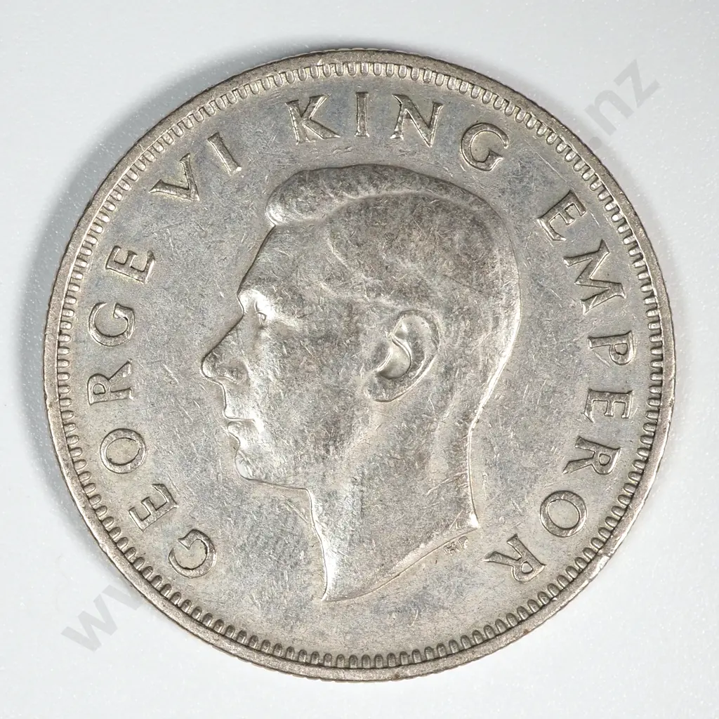 5 New Zealand 1944 Florin Coins Total CV $100 Image 1++