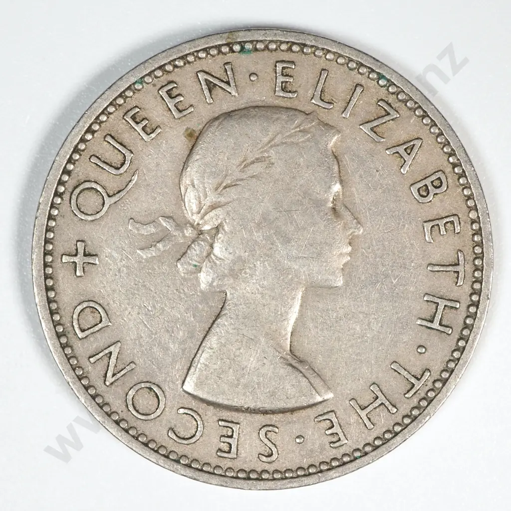 100 New Zealand 1953 Florin Coins Total CV $400 Image 1++