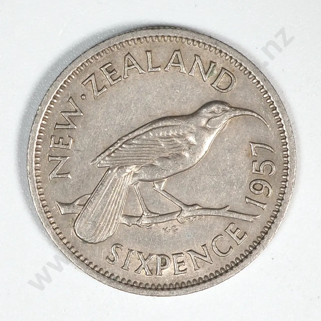 50 New Zealand 1957 NSS Sixpence Coins - Total CV $300 Image 1++