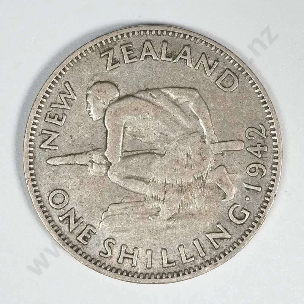 10 New Zealand 1942 Broken Back Shilling Coins Total CV $140 Image 1++