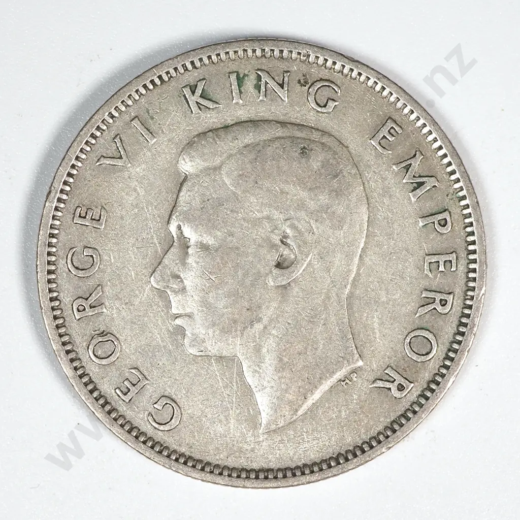 10 New Zealand 1946 Flat Back Florin Coins Total CV $200 Image 1++