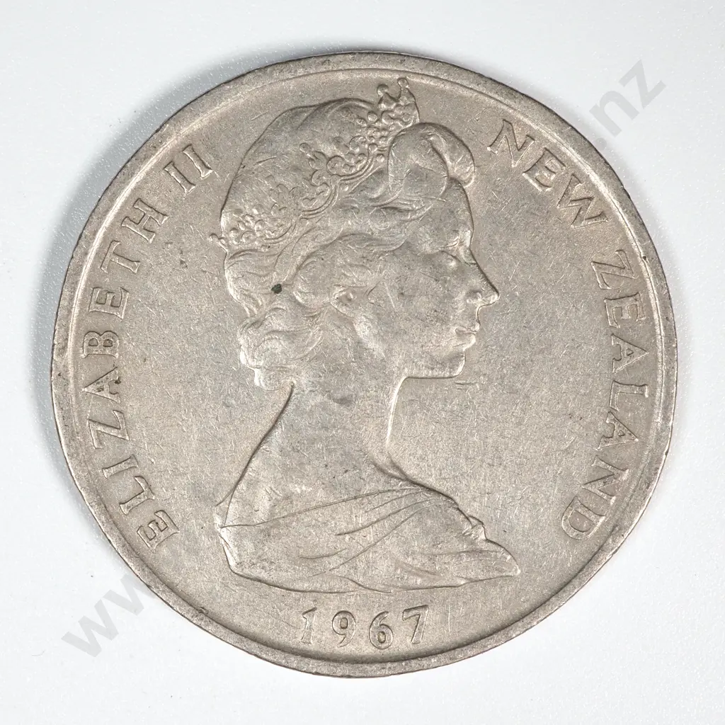 10 New Zealand 1967 Dot Over 1 50 Cent Coins Total CV $200 Image 1++