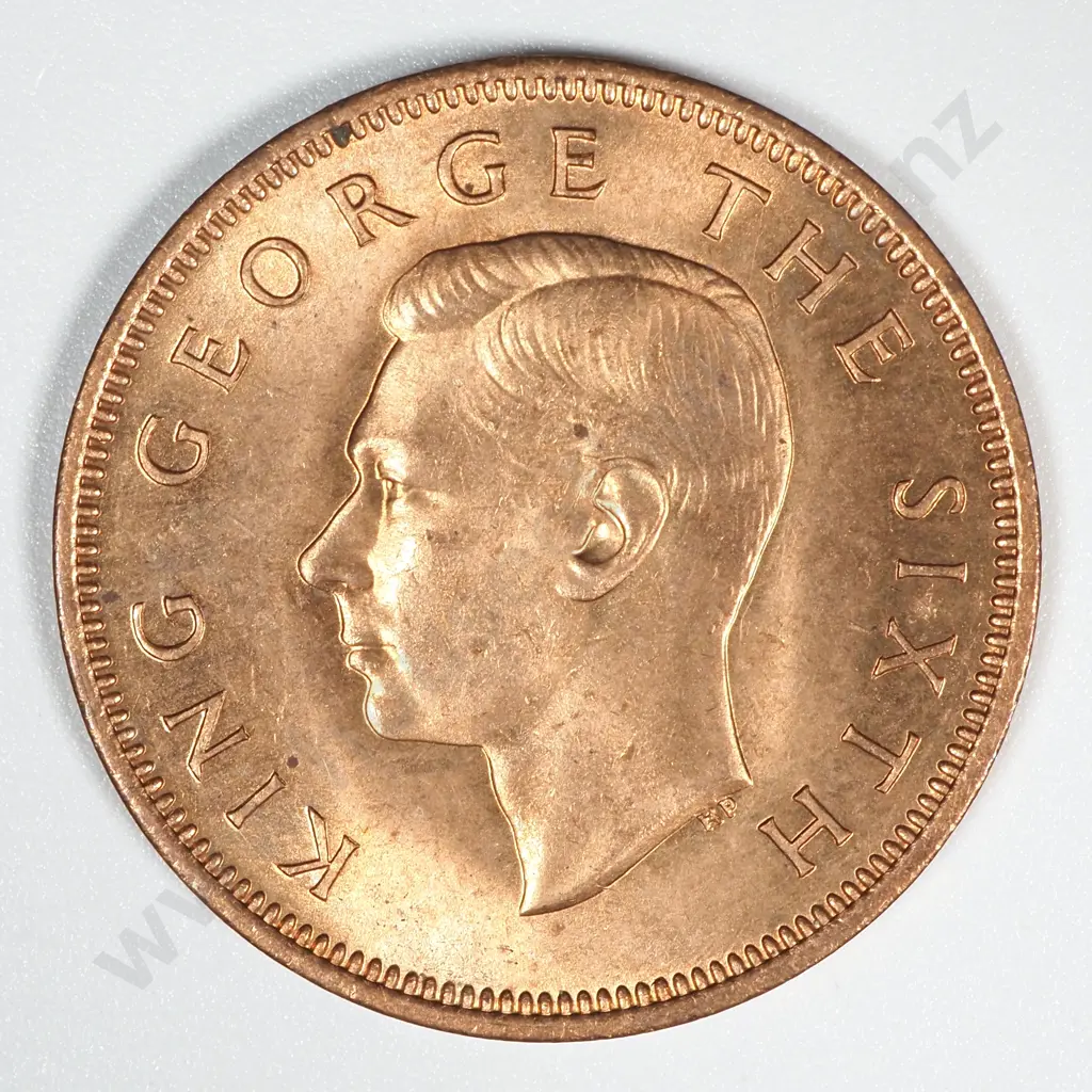 1950 New Zealand Halfpenny BUNC Full Mint Lustre CV $55 Image 1++