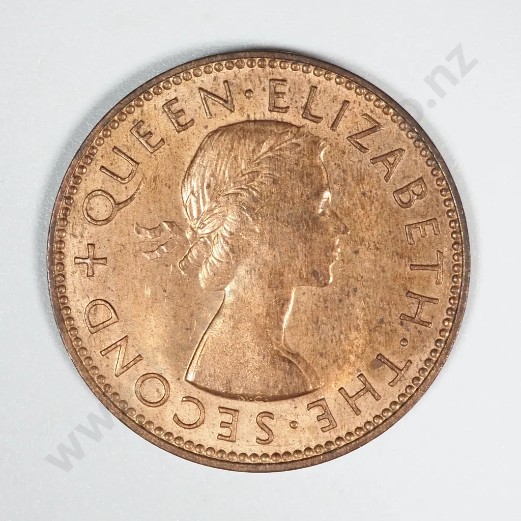 1954 New Zealand Halfpenny AUNC Mint Lustre CV $200 Image 1++