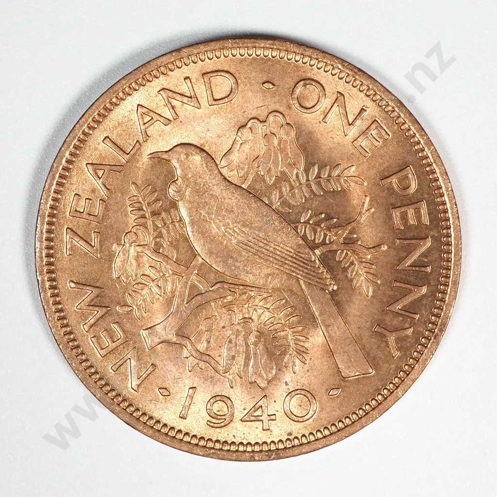 1940 New Zealand Penny BUNC Mint Lustre CV $95 Image 1++