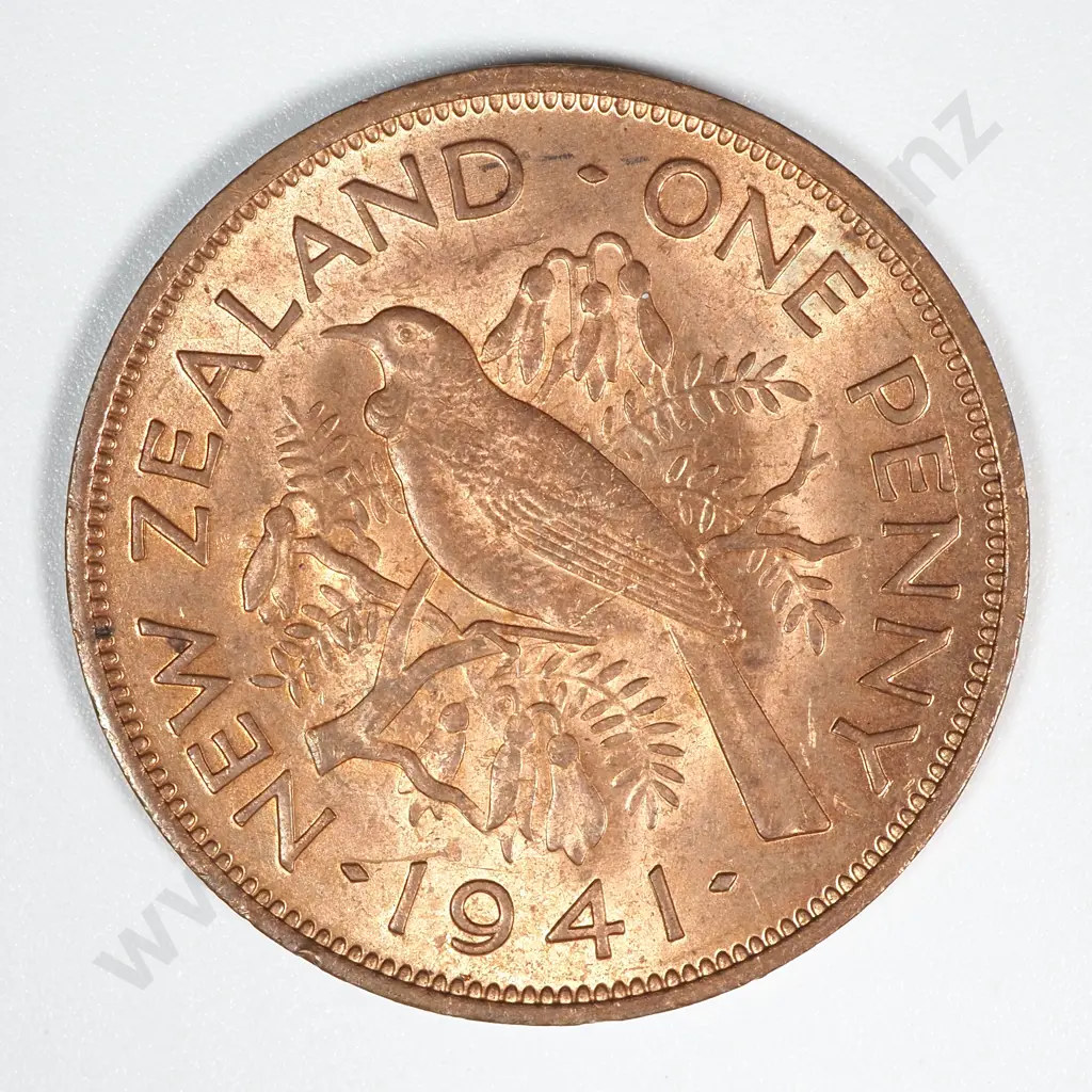 1941 New Zealand Penny BUNC Mint Lustre CV $200 Image 1++