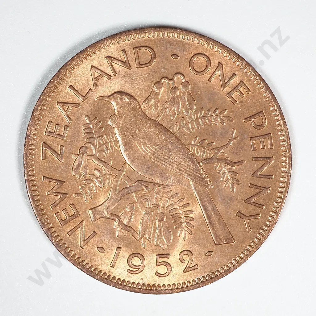1952 New Zealand Penny BUNC Mint Lustre CV $20 Image 1++