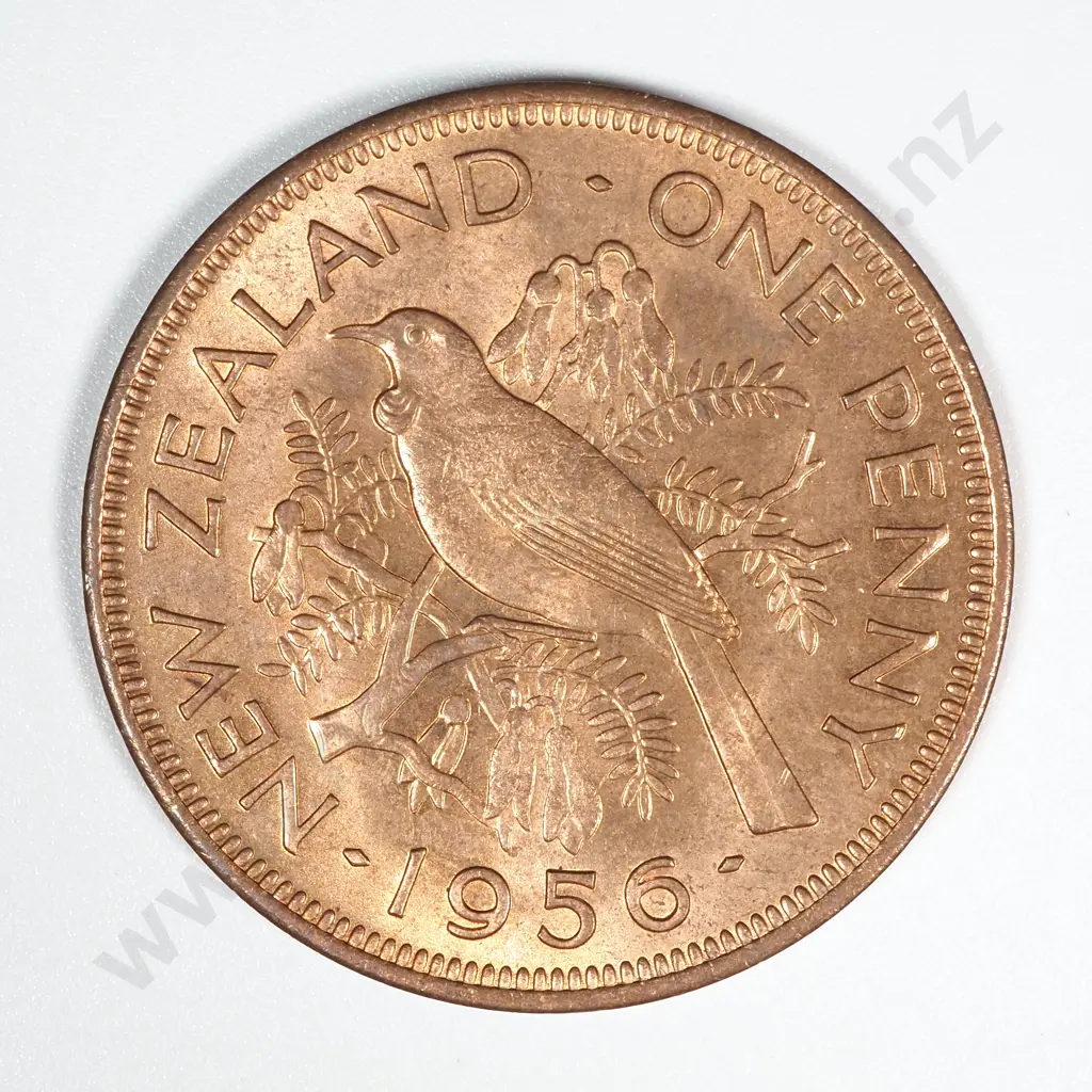 1956 New Zealand Penny BUNC Mint Lustre CV $40 Image 1++