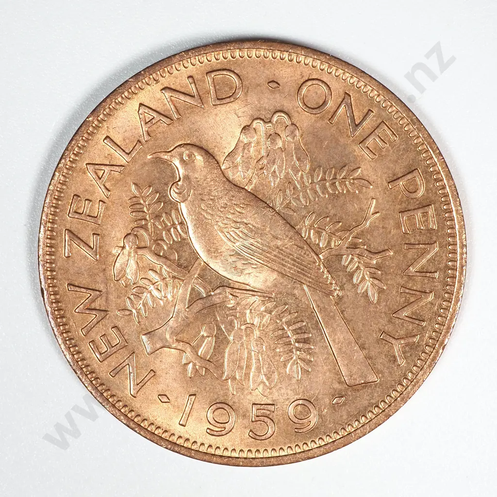 1959 New Zealand Penny BUNC Mint Lustre CV $30 Image 1++